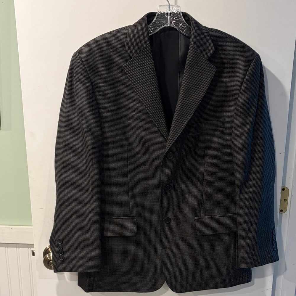 Haggar Men's Classic houndstooth sport Blazer 40 S